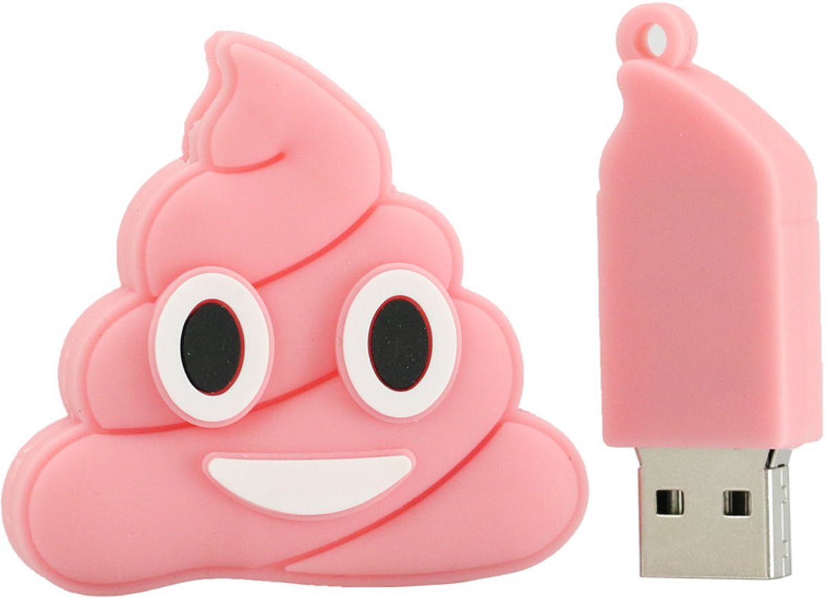 Roze Drol USB Stick 32gb - Whatsapp Drol Emoji design