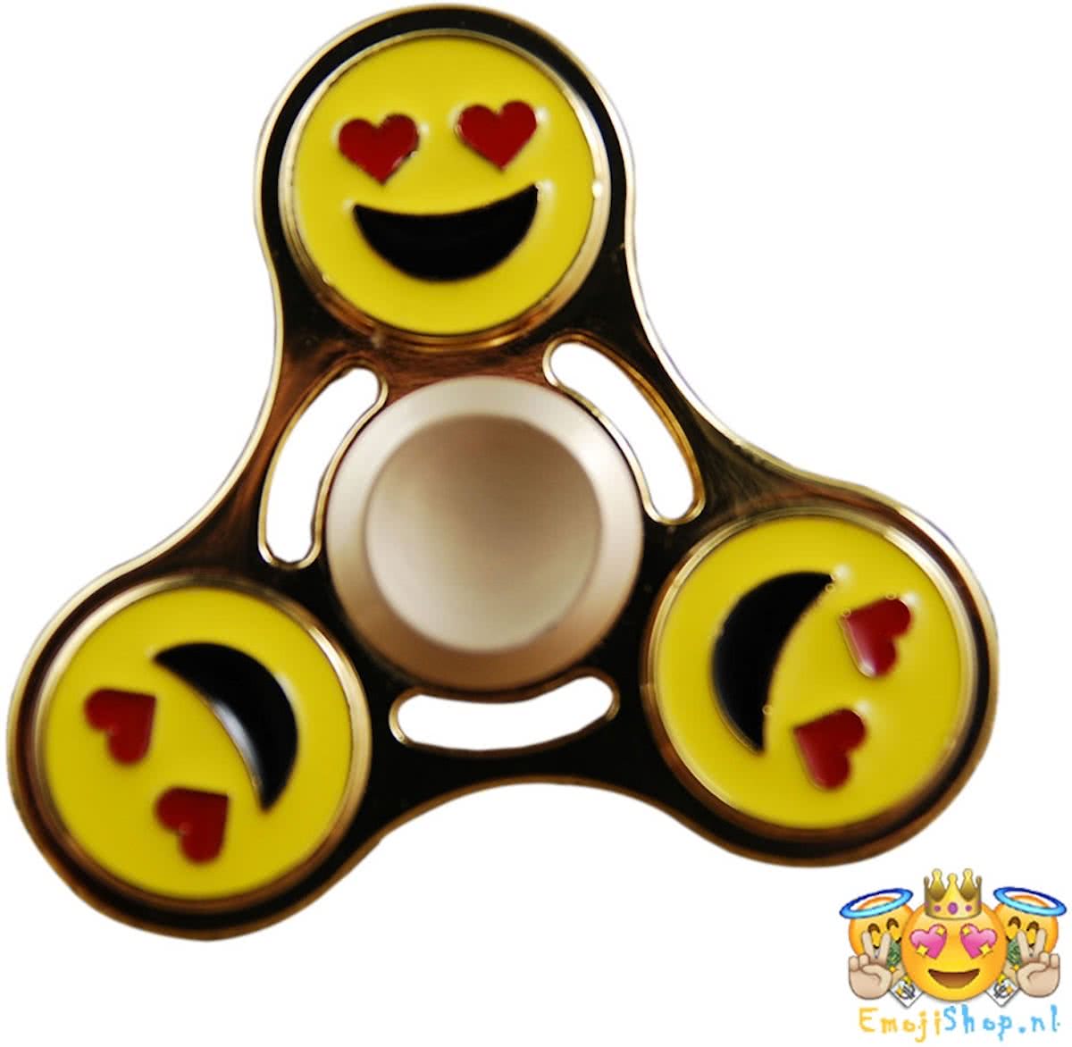 Sterke Emoji Fidget Spinner van Metaal - Hartjesogen Emoji - Gratis verzending - Bekend van Whatsapp