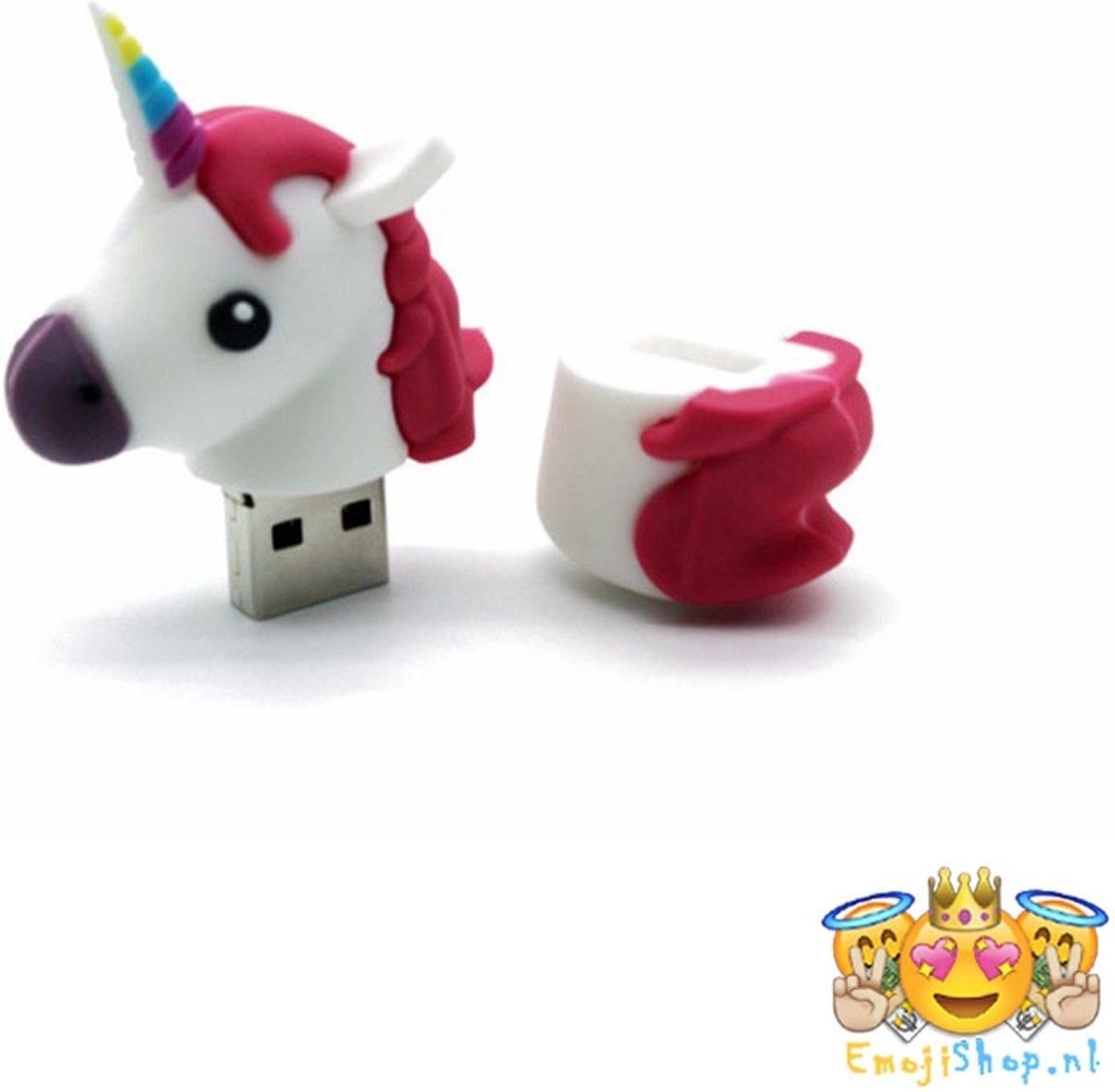 Unicorn USB Stick 16gb - Prachtige 3D geprinte Unicorn Emoji - Bekend van Whatsapp