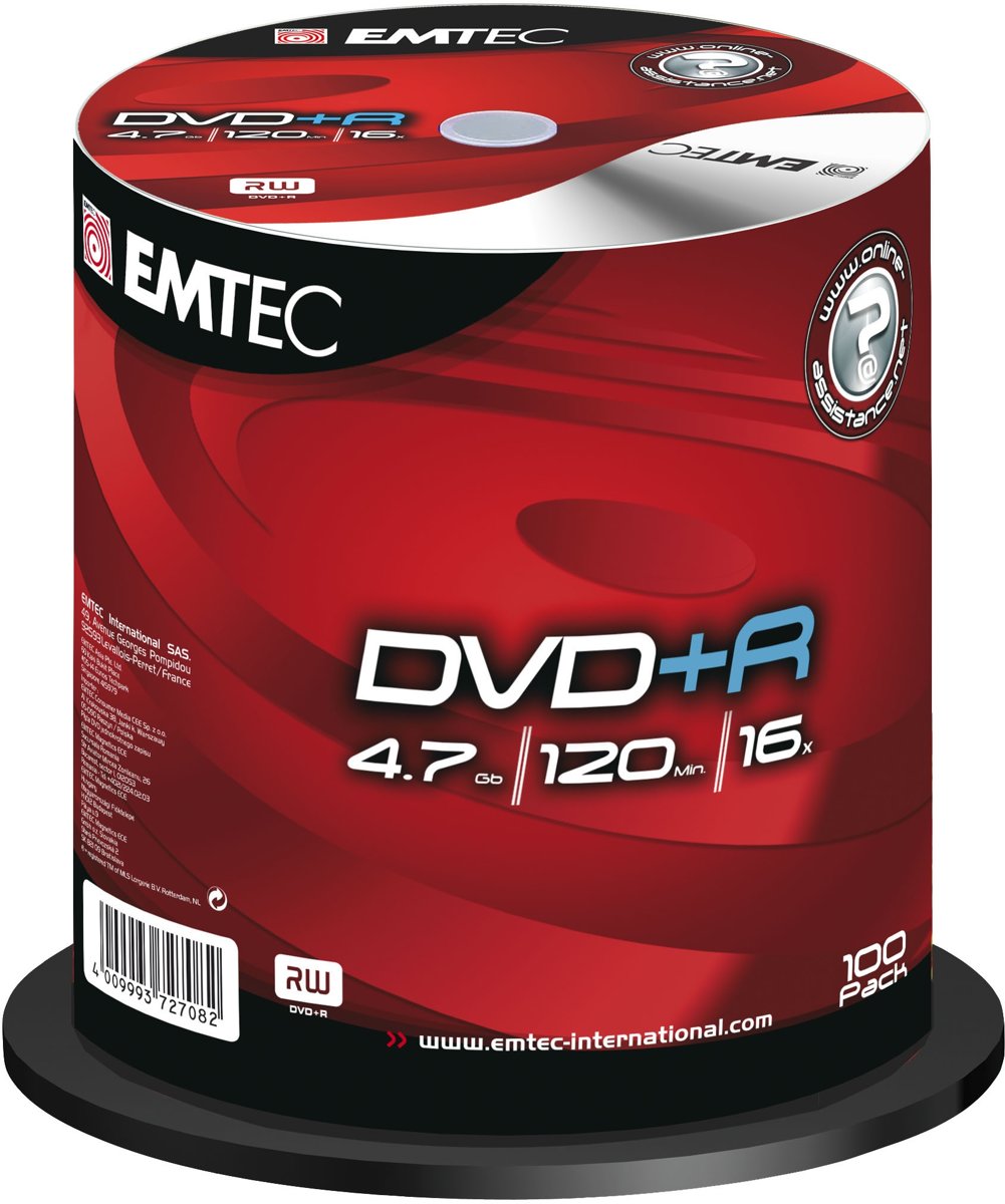 Emtec EKOVPR4710016CB schrijfbare DVDs - DVD+R