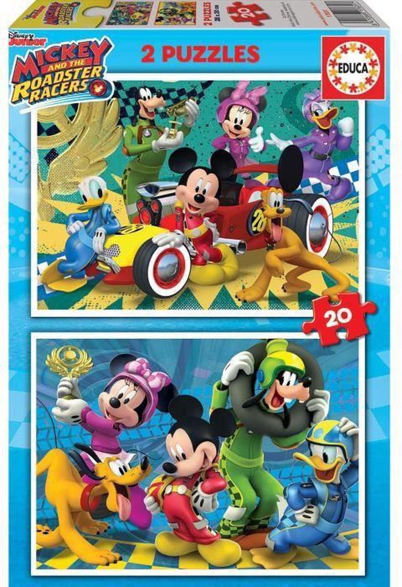 Educa 17631 Puzzle Kids 2x20pcs Disney Roadster racers