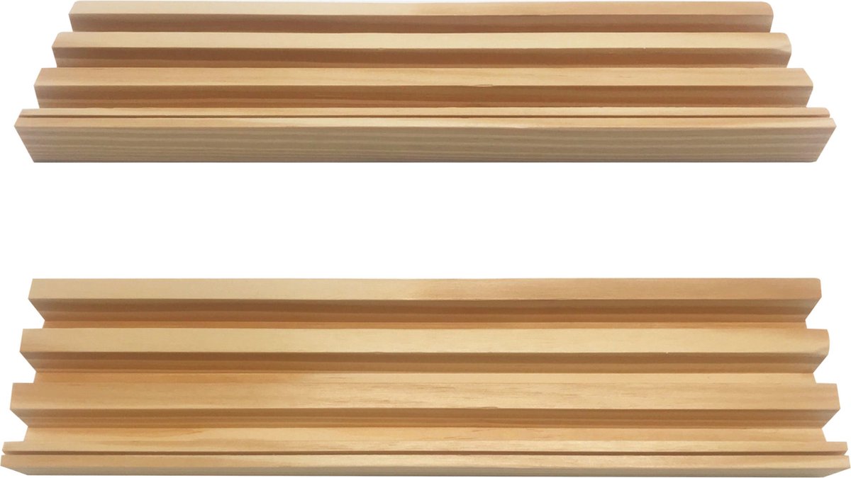 8x Speelkaarten / dominostenen houders - hout - 26 x 6 x 1,5 cm - Kaarthouders - Standaarden