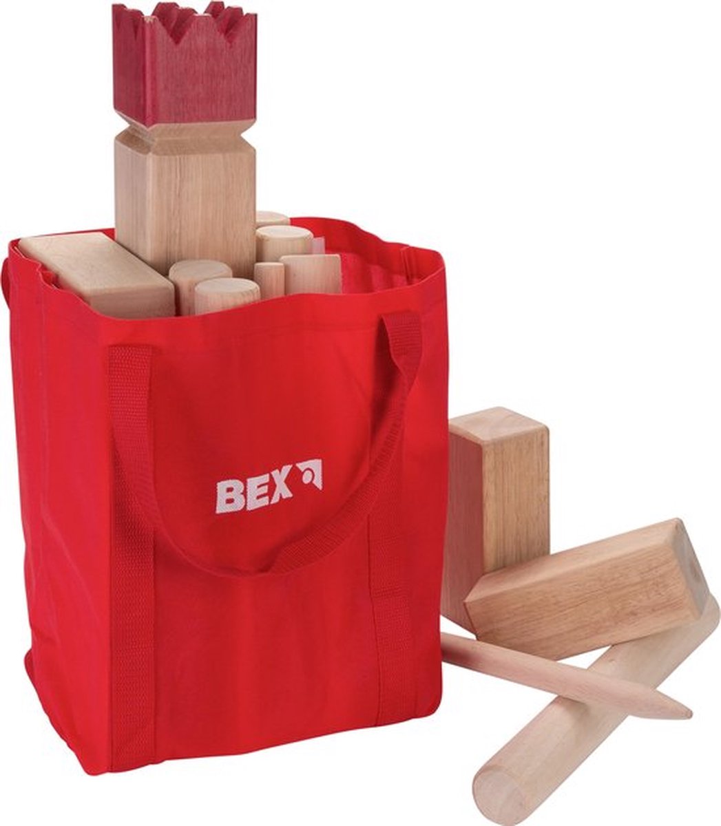 Bex Sport Original Kubb Rode Koning - Rubberhout