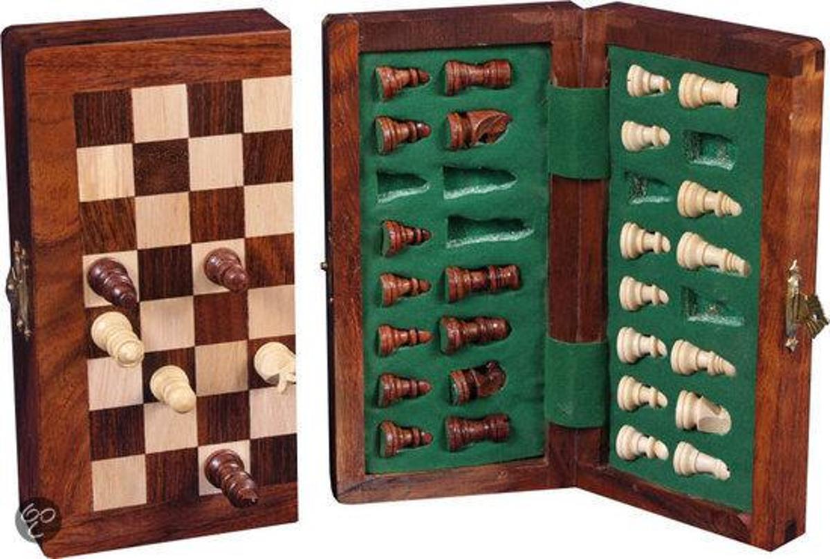 Longfield Games Schaakset 15 x 30 cm - Magnetisch/Opklapbaar