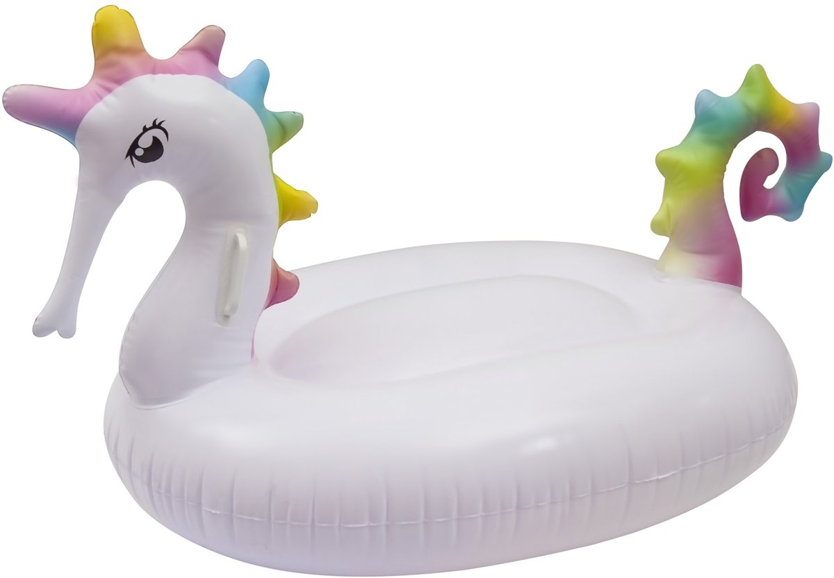 Enjoy Summer Opblaasbaar Zeepaardje Float 160 Cm Wit