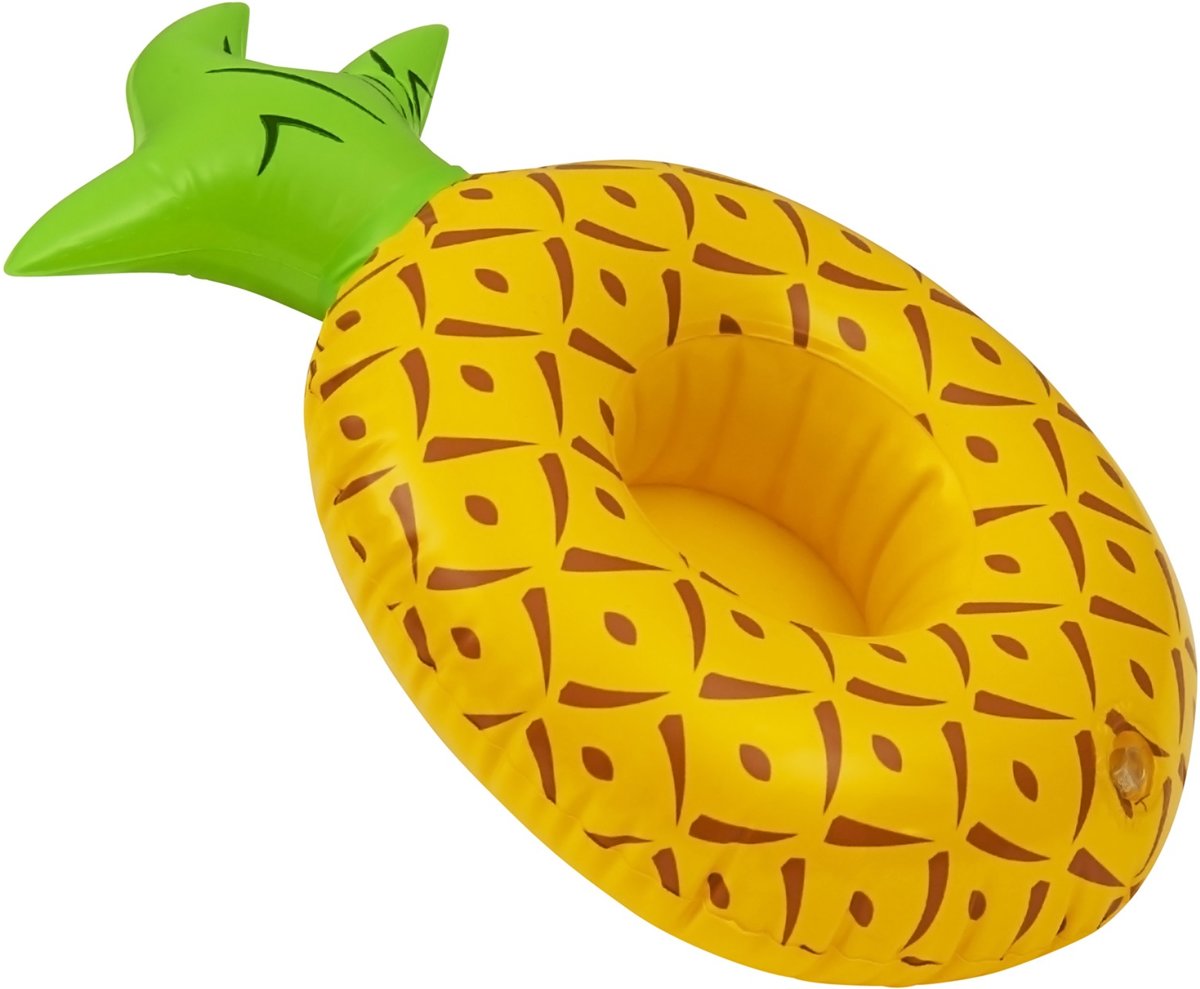 Enjoy Summer Opblaasbaare Ananas Cupholder 24 Cm Geel