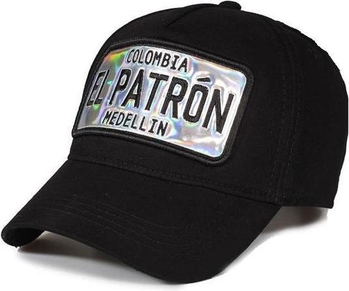 Enos Baseball Cap Heren - El Patron - Zwart / Reflector