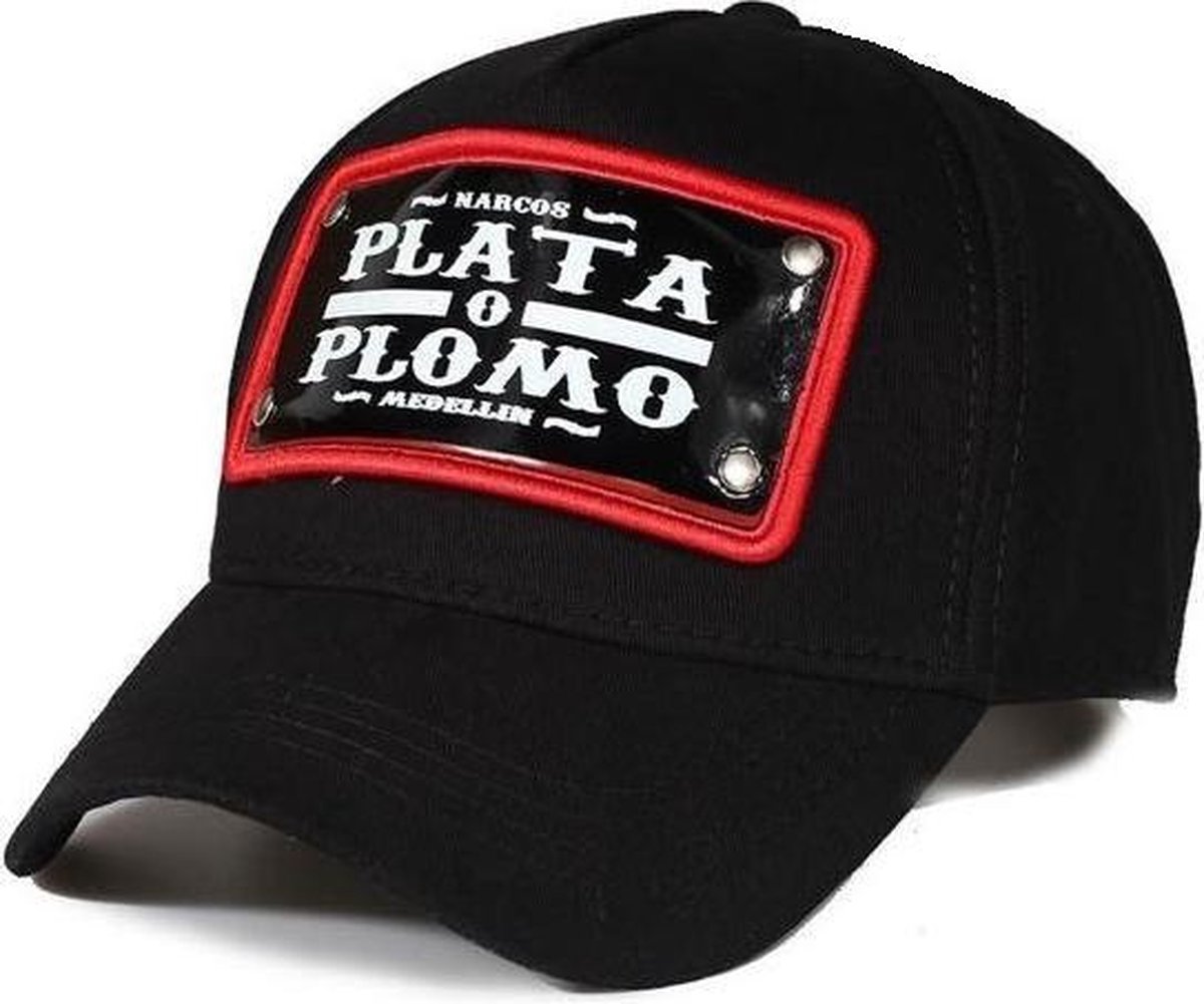 Enos Baseball Cap Heren - Plata O Plomo - Zwart