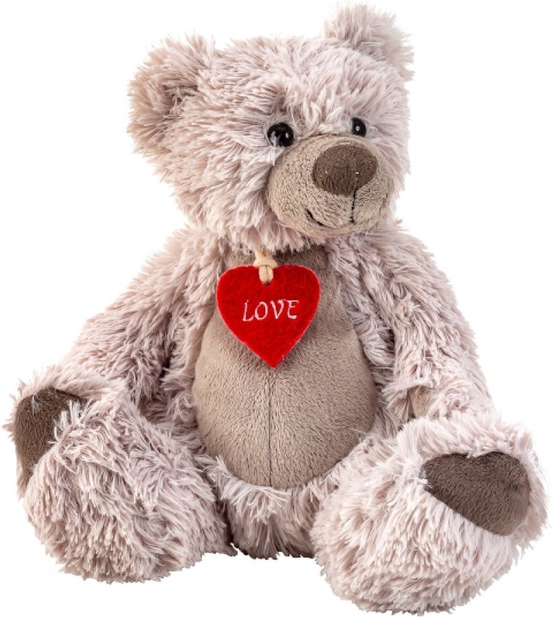 Love Beer Bear - Zittend Met Klein Hartje - Valentijn - 22cm