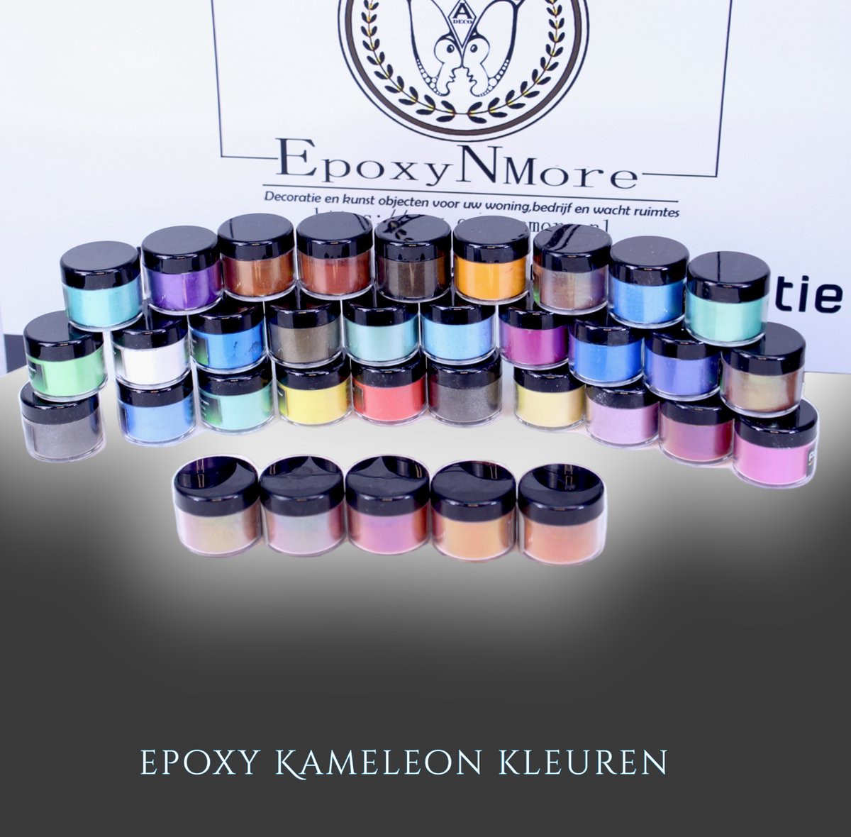 Epoxy Kameleon pigment set van 5 kleuren 10 gram