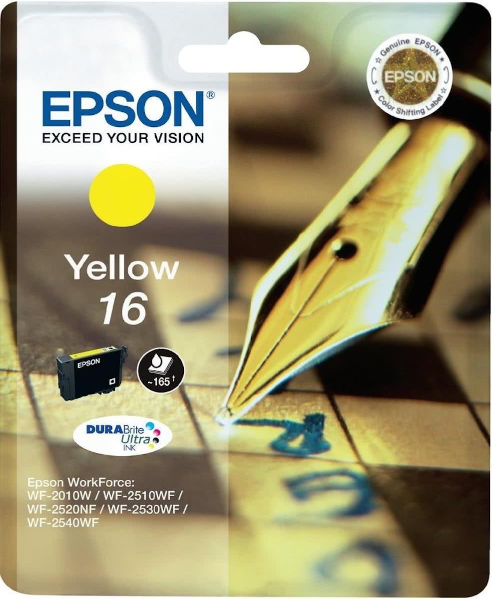 EPSON 16 inktcartridge geel standard capacity 3.1ml 165 paginas 1-pack RF-AM blister