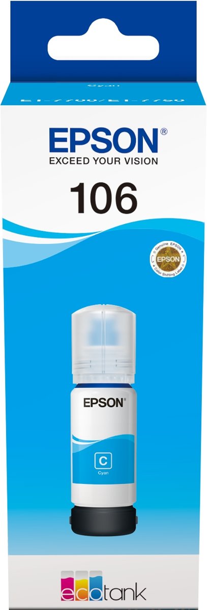 Epson 106 EcoTank Cyan ink bottle