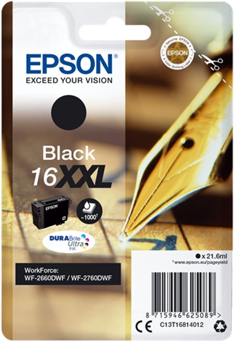 Epson 16XXL inktcartridge / Zwart