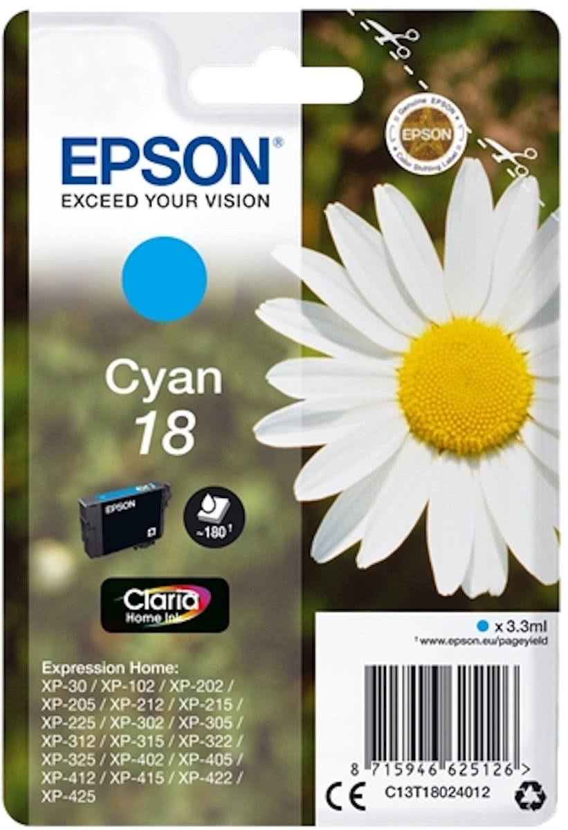   18 - Inktcartridge / Cyaan