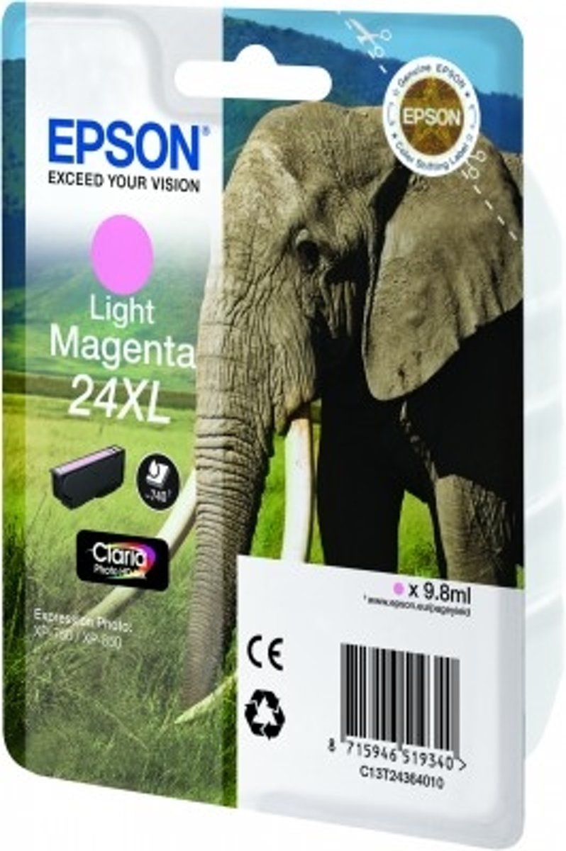 Epson 24XL (T2436) - Inktcartridge / Licht Cyaan / Hoge Capaciteit