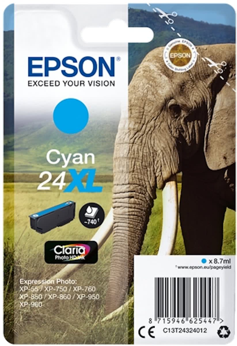   24XL- Inktcartridge / Cyaan