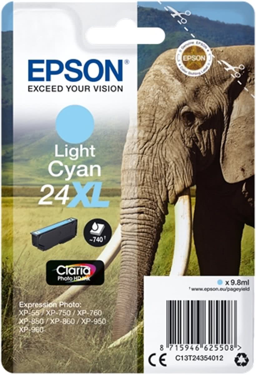   24XL- Inktcartridge / Licht Cyaan