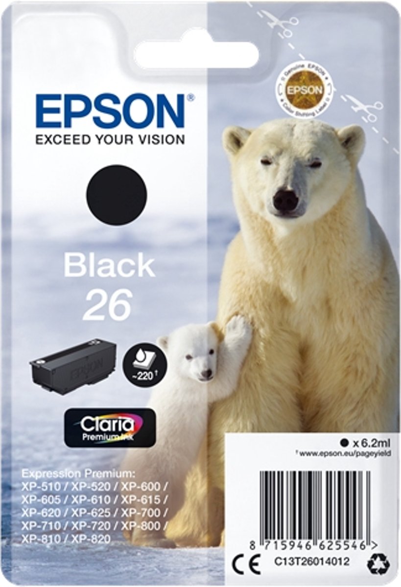 Epson 26 - Inktcartridge / Zwart