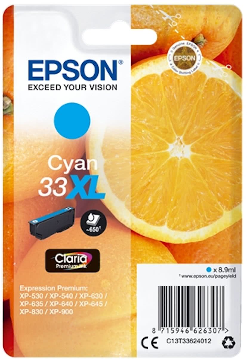 Epson 33XL - Inktcartridge / Cyaan