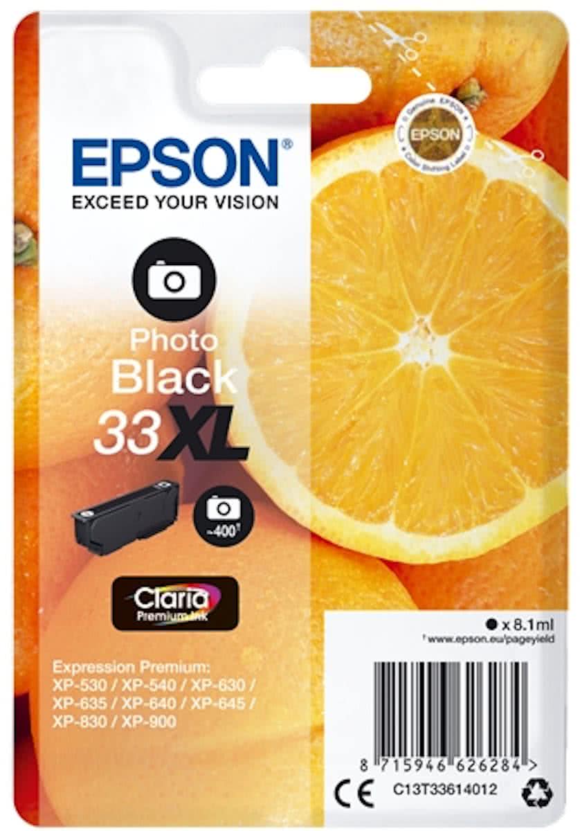 Epson 33XL - Inktcartridge / Foto Zwart