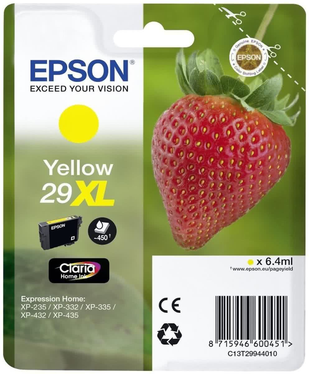 Epson C13T29944022 6.4ml 450paginas Geel inktcartridge