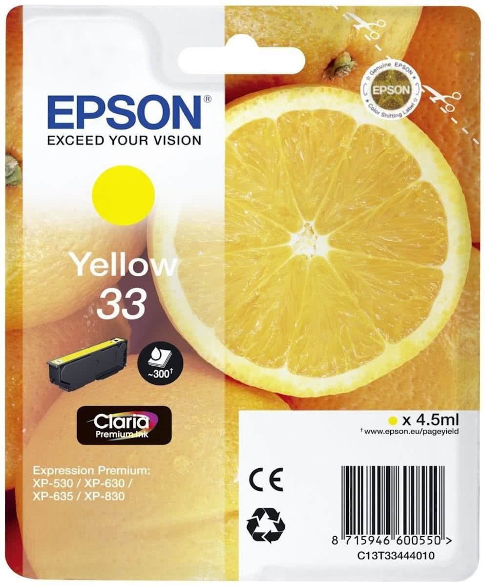 Epson C13T33444022 4.5ml 300paginas Geel inktcartridge