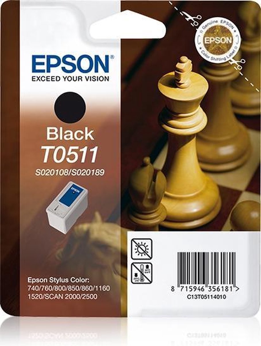 Epson Chess inktpatroon Black T0511