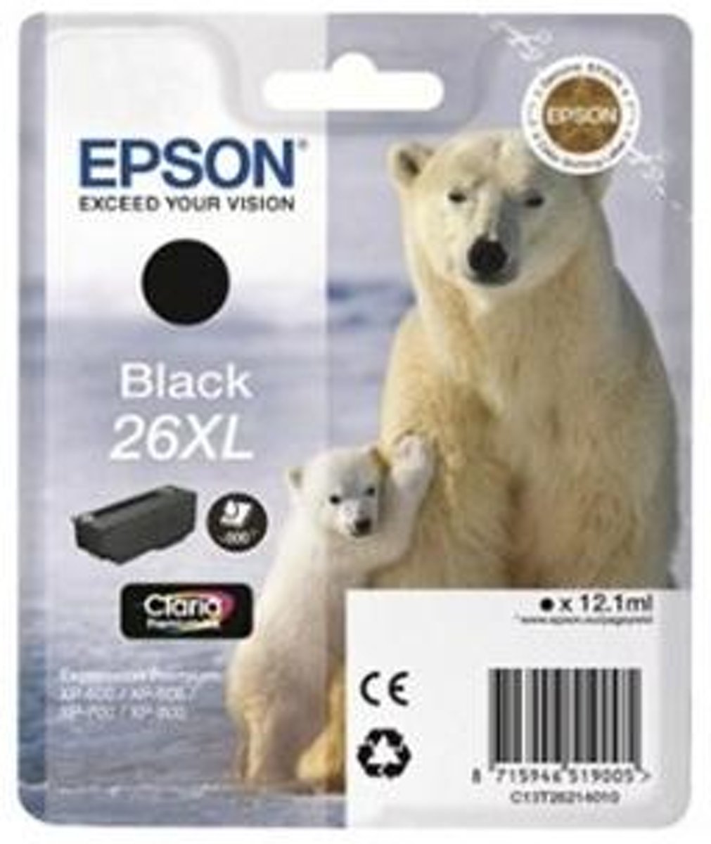 Epson Singlepack Black 26XL Claria Premium Ink