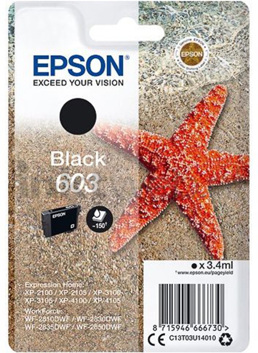 Epson Singlepack Black 603 Ink