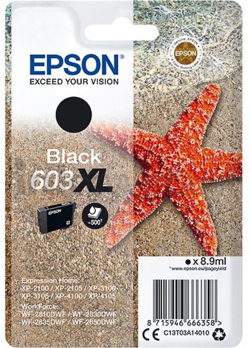 Epson Singlepack Black 603XL Ink