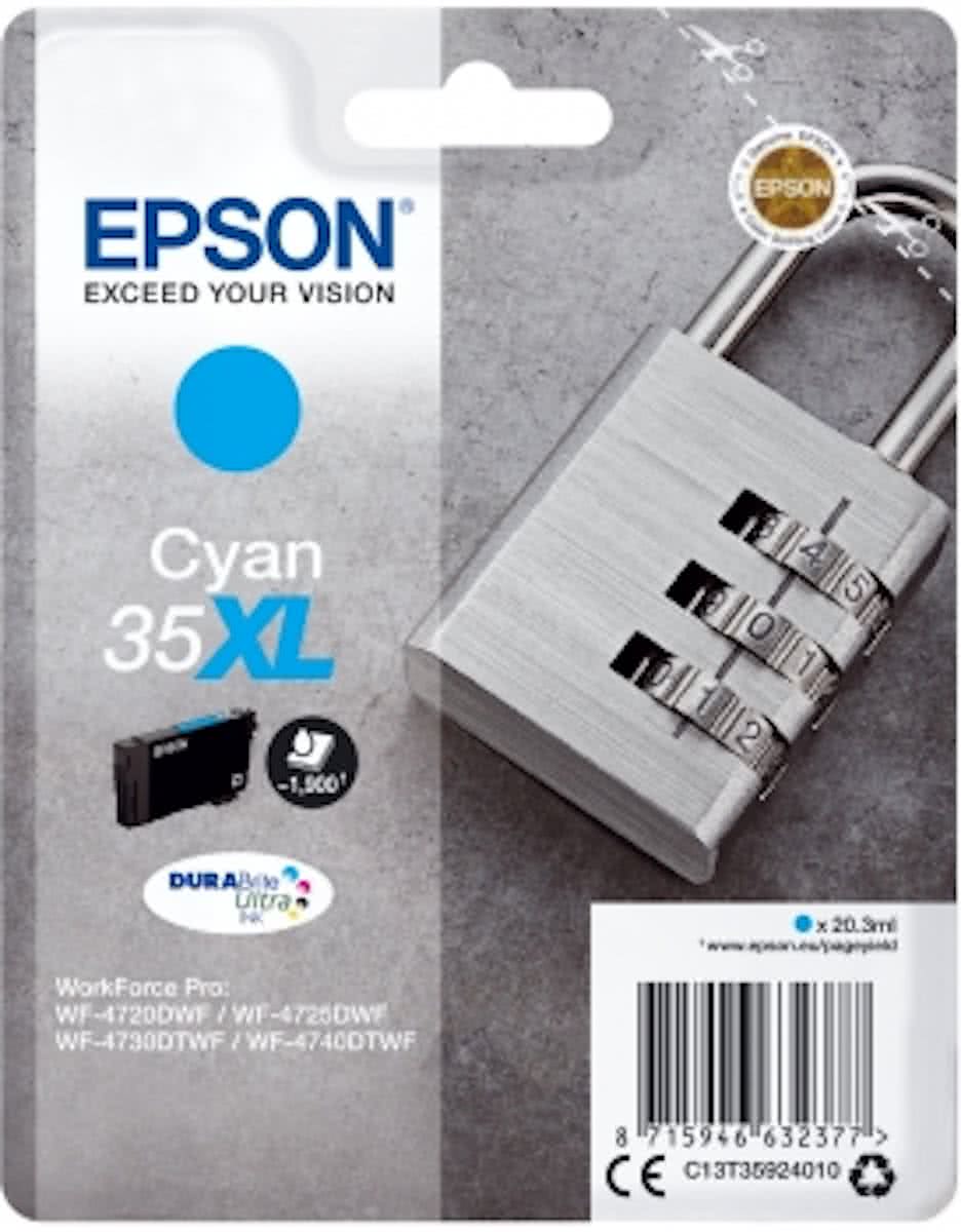 Epson Singlepack Cyan 35XL DURABrite Ultra Ink 20.3ml Cyaan inktcartridge