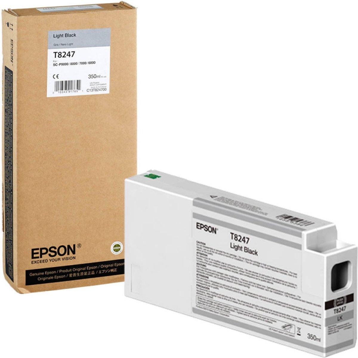 Epson Singlepack Light Black T824700 UltraChrome HDX/HD 350ml