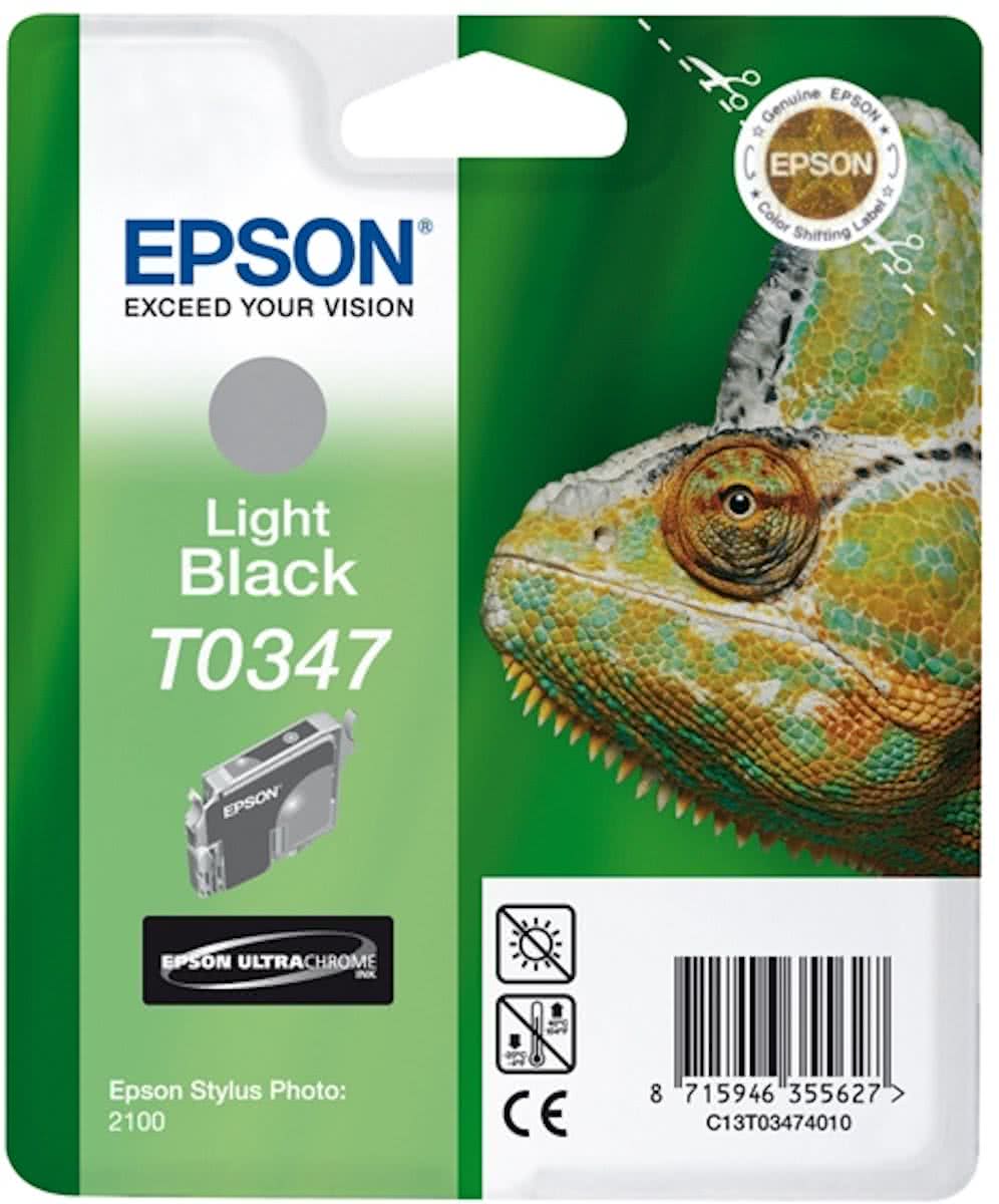 Epson T0347 - Inktcartridge / Licht Zwart