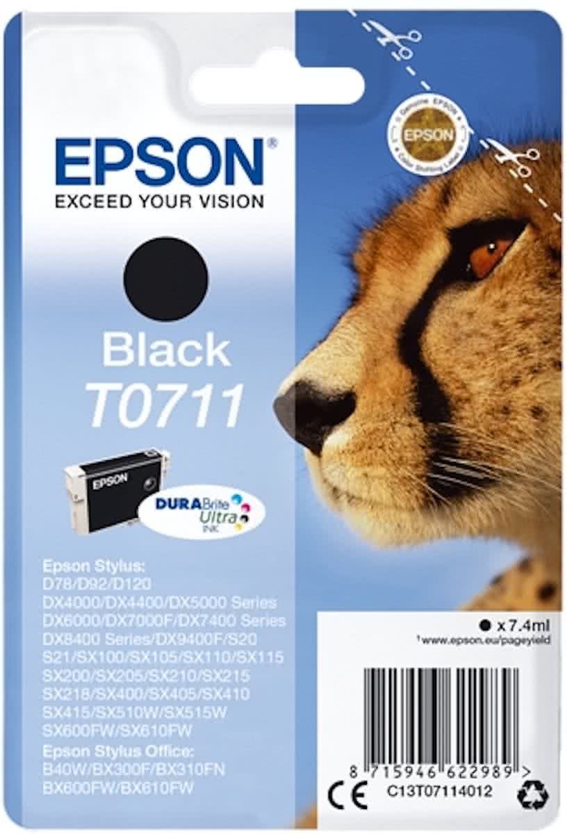   T0711 - Inktcartridge /  Zwart