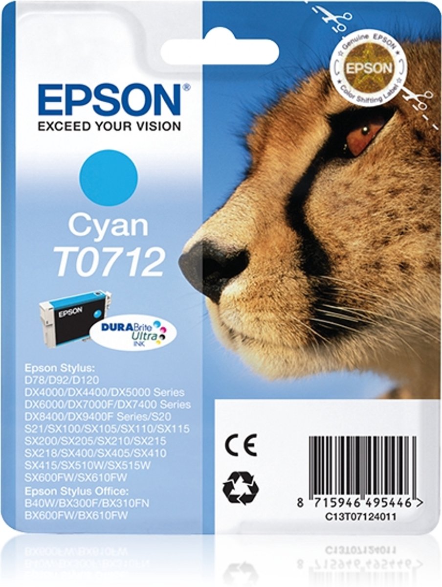 Epson T0712 - Inktcartridge / Cyaan