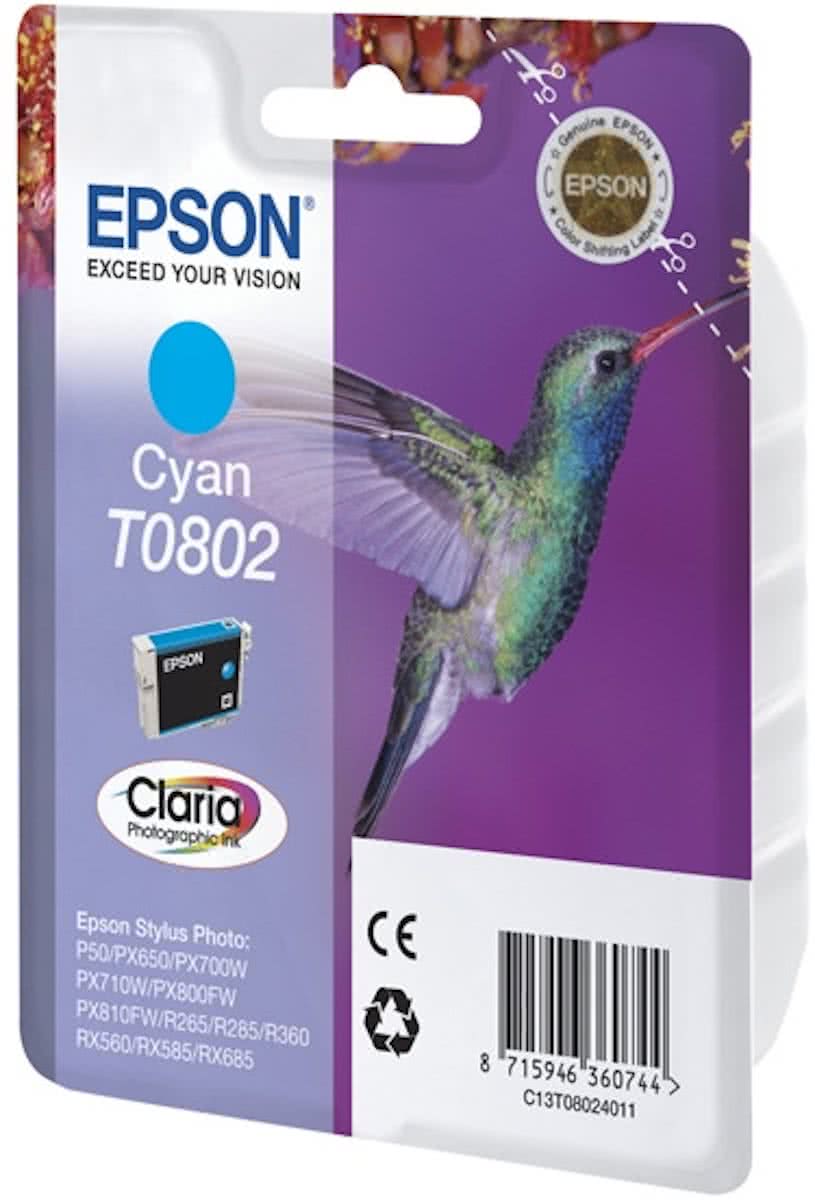 Epson T0802 - Inktcartridge / Cyaan