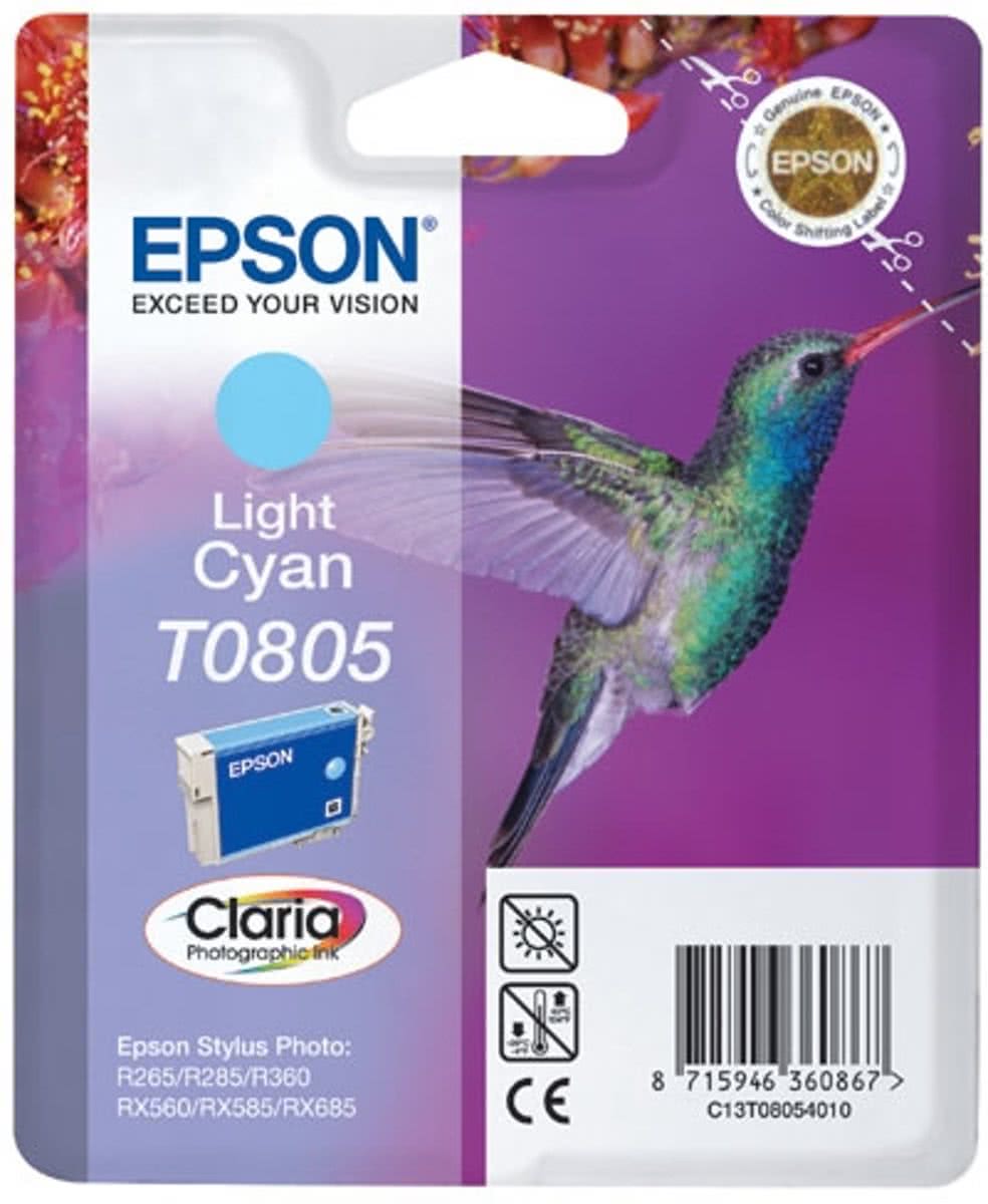 Epson T0805 - Inktcartridge / Licht Cyaan