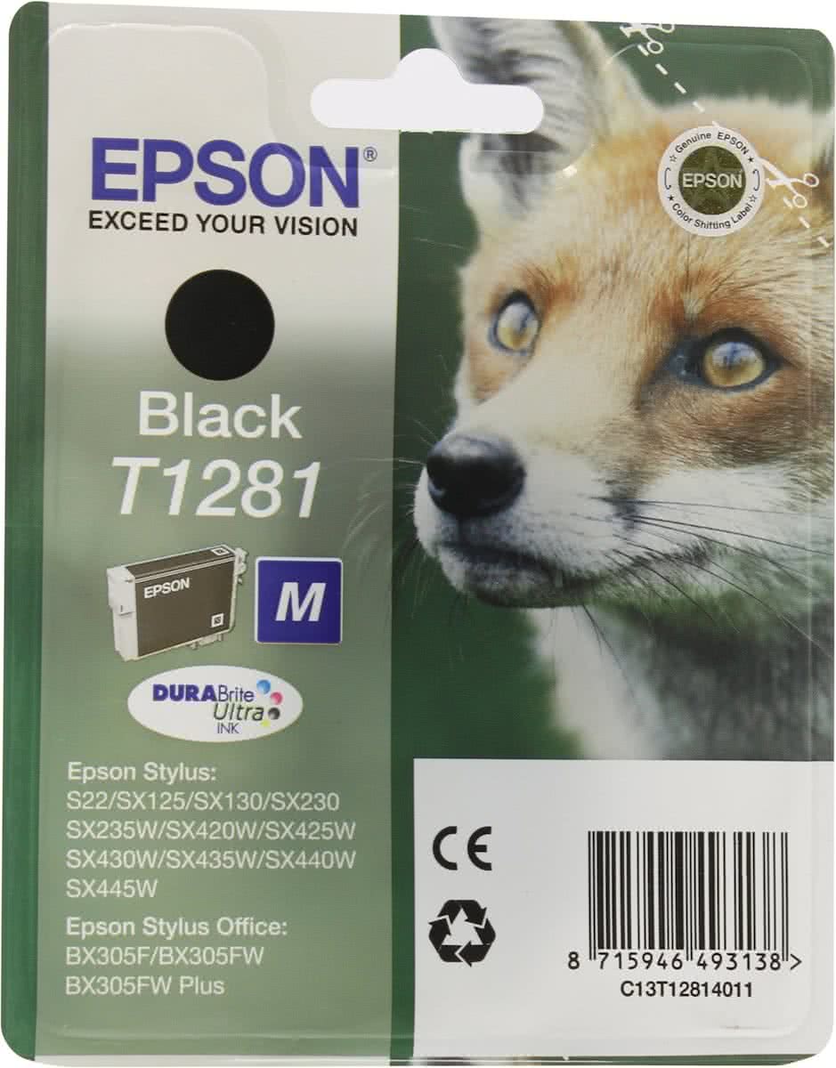 Epson T1281 - Inktcartrdige /  Zwart