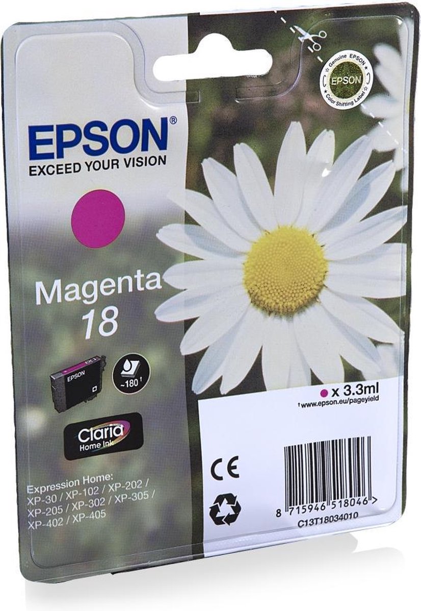 Epson T180340 Origineel Rood 3,3ml