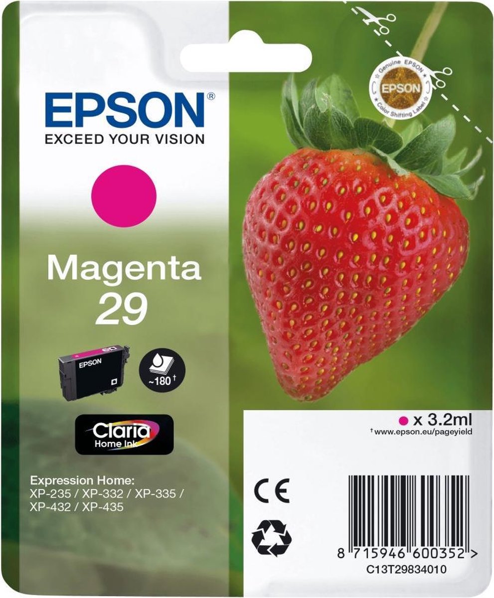 Epson T298340 Origineel Rood 3,2ml