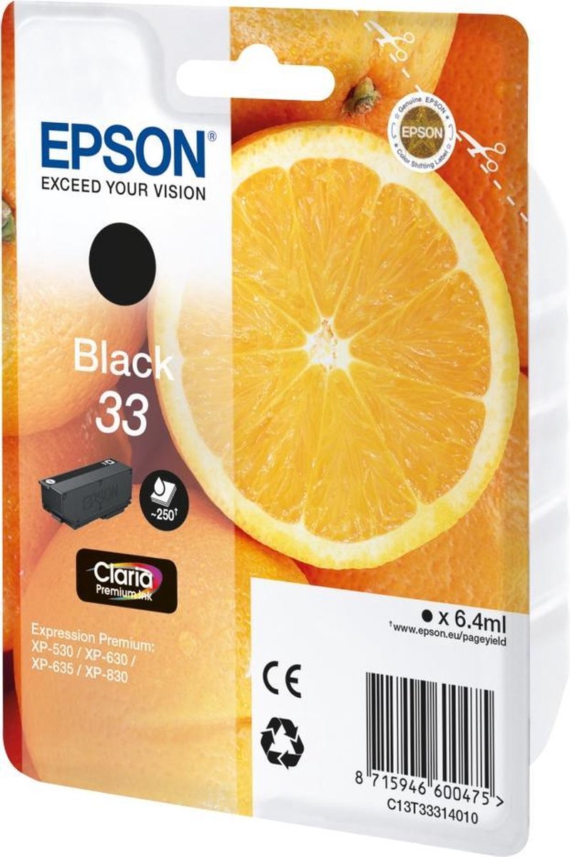 Epson T333140 Origineel Zwart 6,4ml