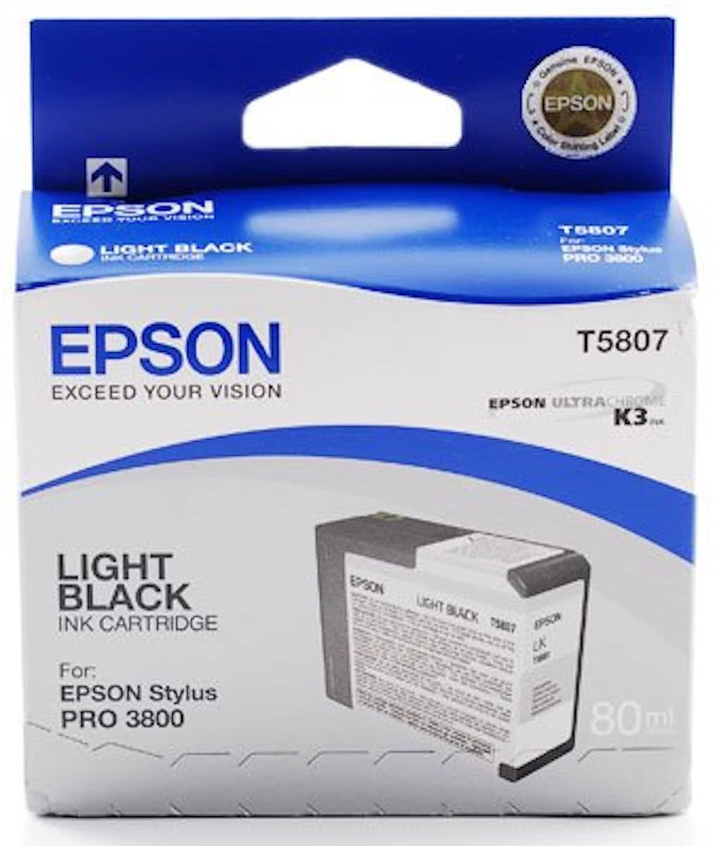 Epson T5807 - Inktcartridge / Licht Zwart