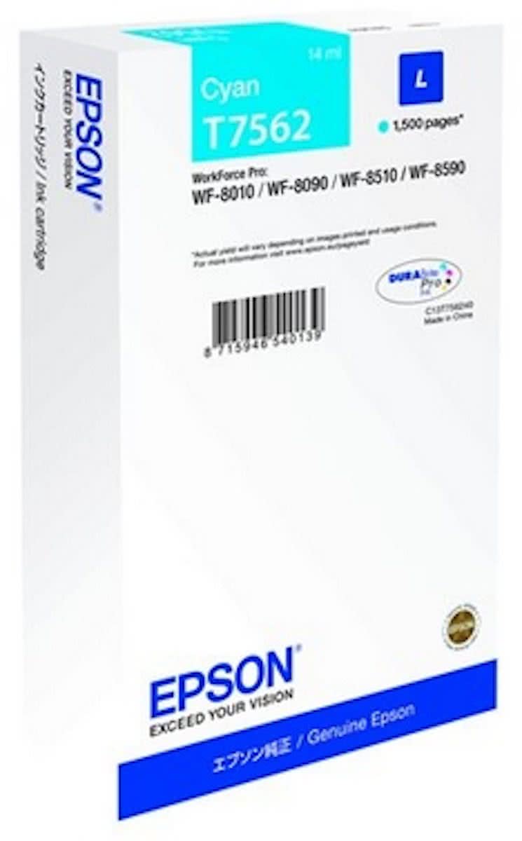 Epson T7562 - Inktcartrdige / Cyaan