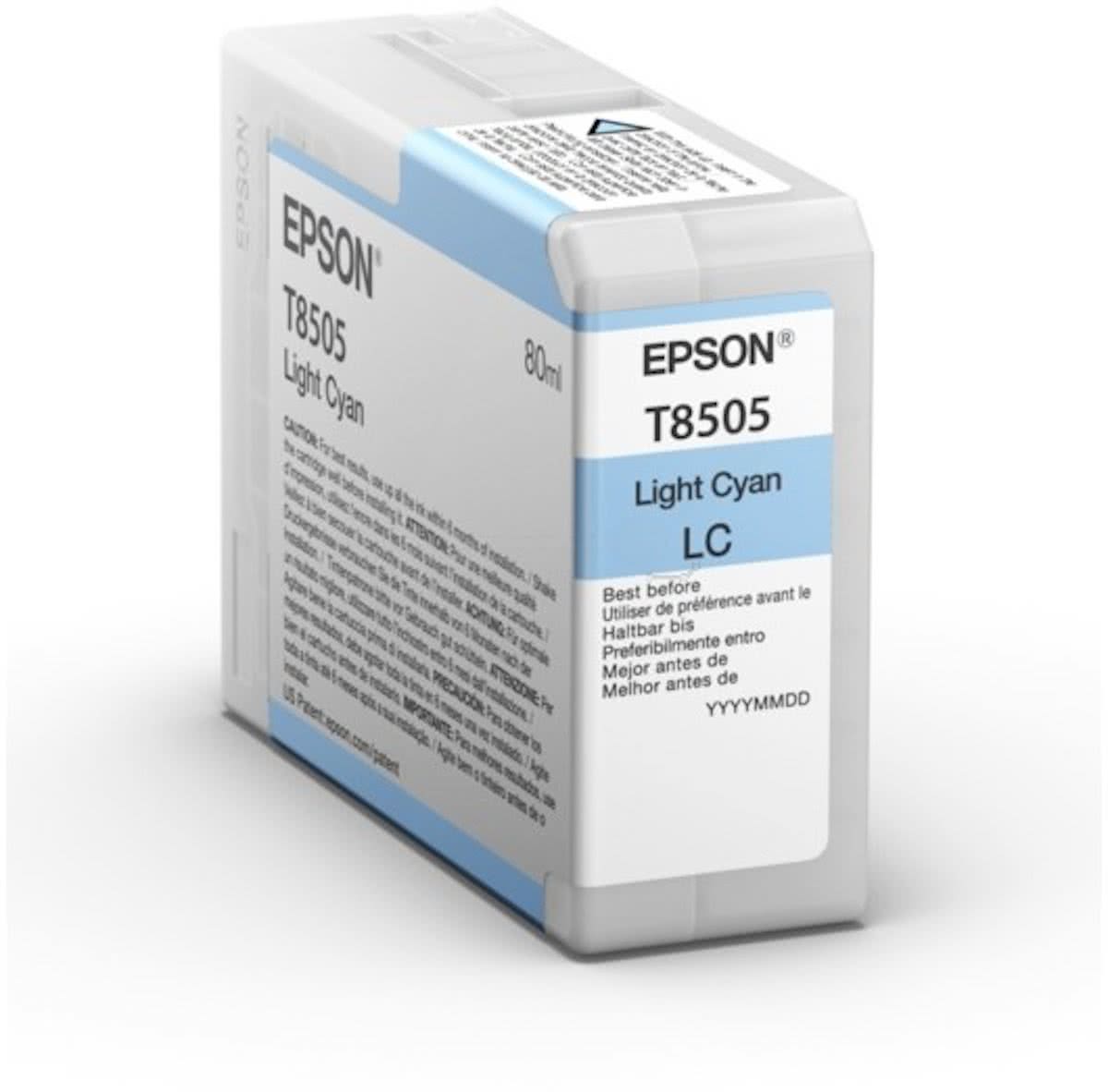 Epson T8505 - Inktcartridge / Licht Cyaan