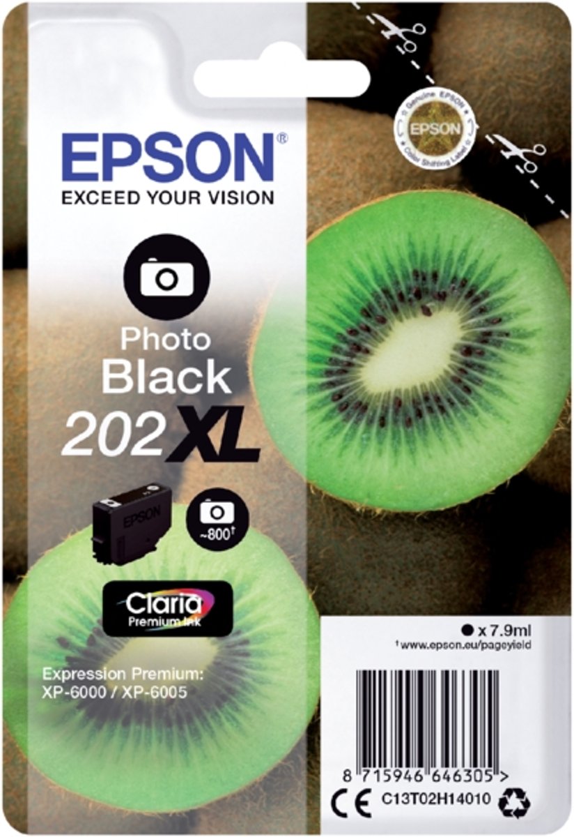 Inkcartridge epson 202xl t02h14 foto zwart xl