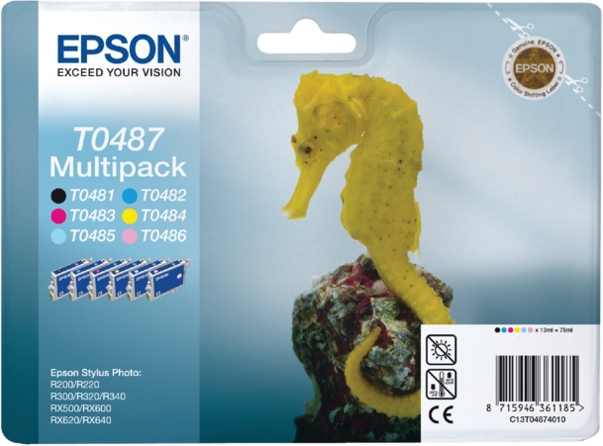 Inkcartridge epson t048740 zwart 5 kleuren