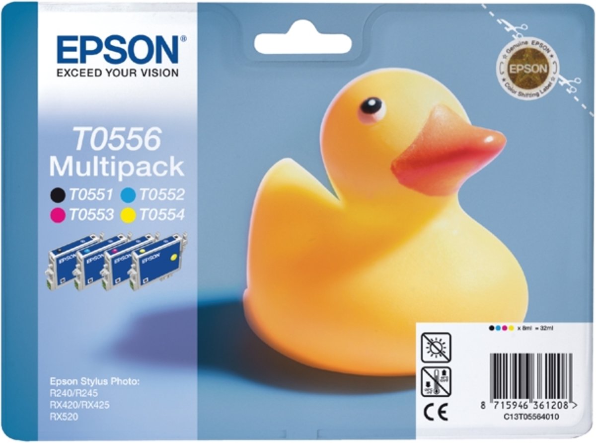 Inkcartridge epson t055640 zwart 3 kleuren