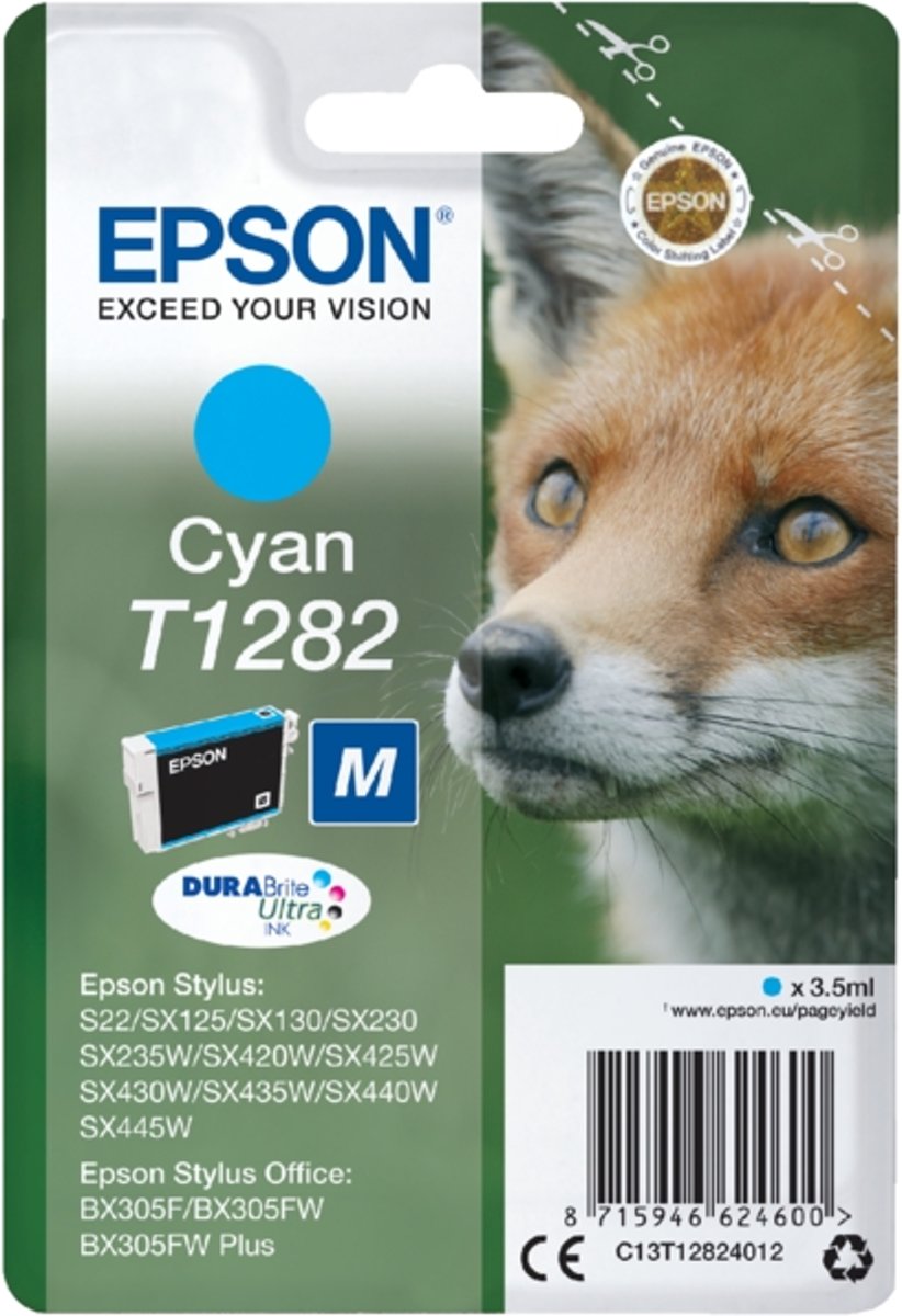 Inkcartridge epson t1282 blauw