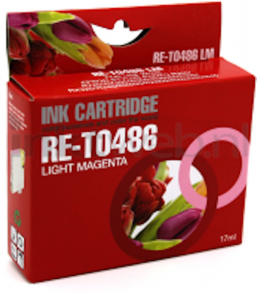 Merkloos - Inktcartridge / Alternatief voor de Epson T0486 / Licht Magenta