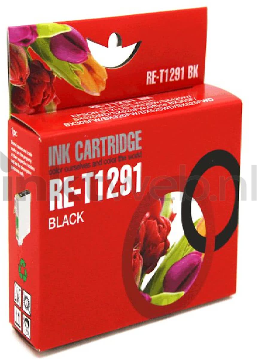 Merkloos - Inktcartridge / Alternatief voor de Epson T1291 / Zwart